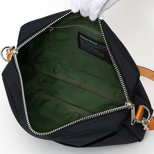 WONDER BAGGAGE ショルダーバッグ メンズ 本革 レザー ブルー