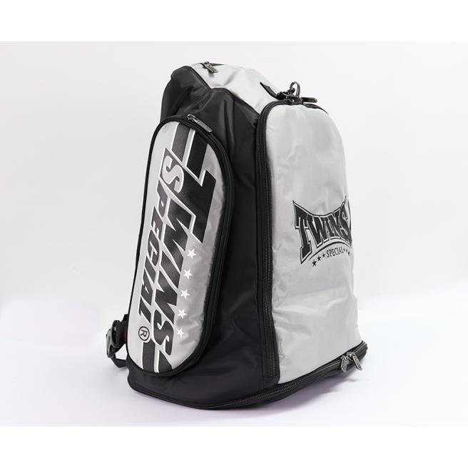 ラスト1セット　新型　TWINS  NEW 大型GYMBAG　リュックBAG　グレー/シルバー　ジムバッグ、リュックバッグ　３ウェイ｜tokyo-muaythai｜02