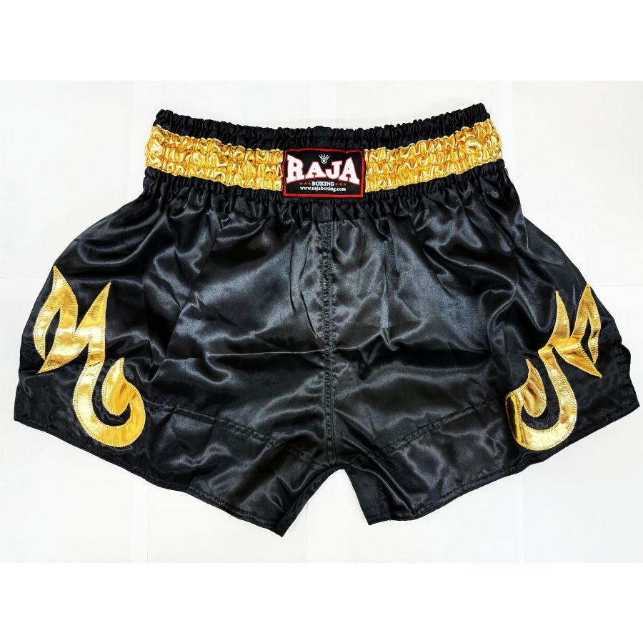 新品　XLサイズ　RAJA キックパンツ　黒2 ラジャ　サテン　全国送料込 RAJA セール ムエタイキックパンツ ラジャ 2Sサイズ ブラックゴールド