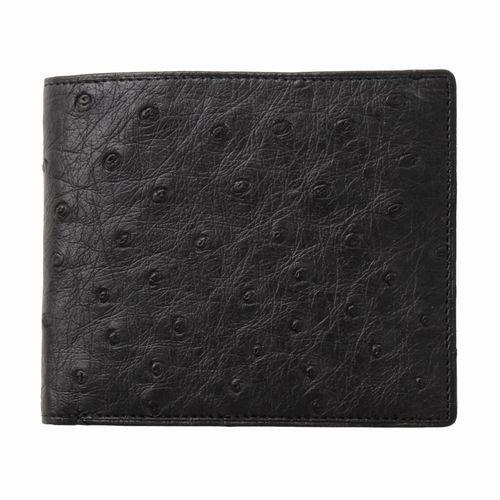 財布 オーストリッチ 二つ折り財布 オーストリッチ財布 小銭入れなし