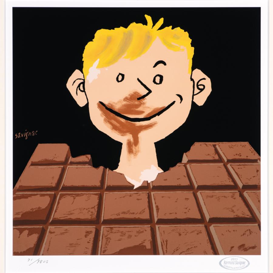 額装 レイモン サヴィニャック 「 ショコラ トブレ 」 シルク