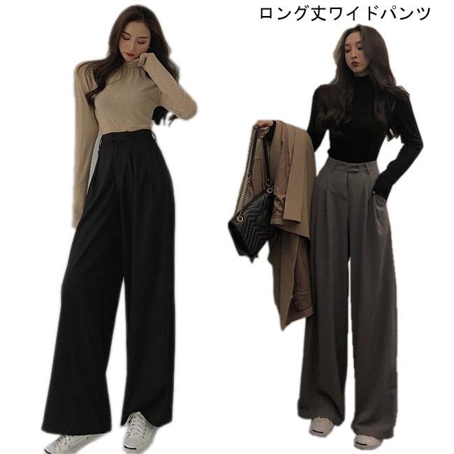 ワイドパンツ レディース ロングパンツ ゆったり ガウチョパンツ ハイウエスト ロング 女性用 ボトムス レトロ 長ズボン オシャレ 体型カバー Bjb3085 Tokyo Soreiyu 通販 Yahoo ショッピング