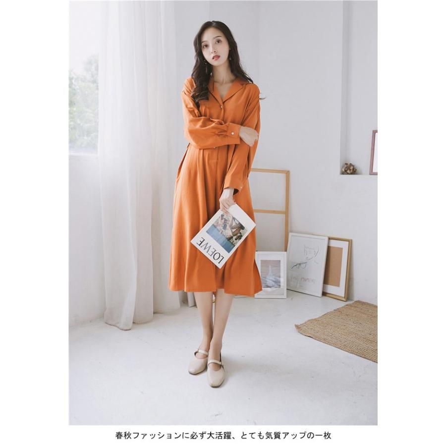 長袖ワンピース レディース ワンピース ゆったり ロング Vネック レトロ 女性用 チュニック 長袖 春秋物 ドレス 無地 オシャレ スッキリ Bjt3261 Tokyo Soreiyu 通販 Yahoo ショッピング