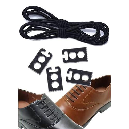 結ばない靴紐 革靴 伸びる 格安新品 ブラック シューレースアンカー Seasonal Wrap入荷