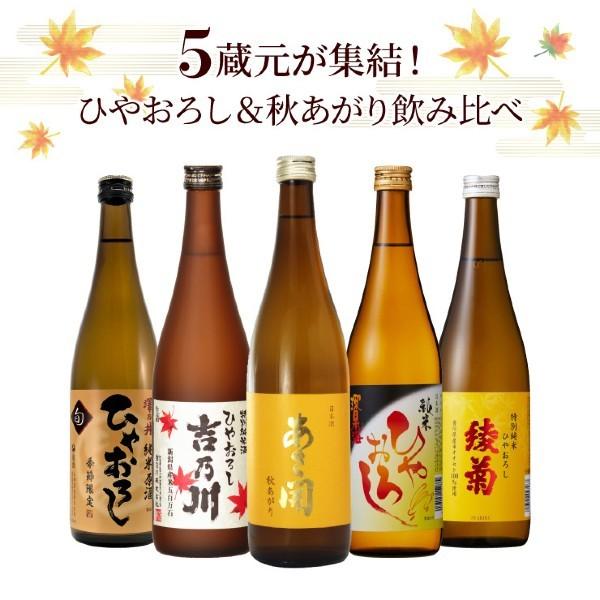 訳あり 5蔵元が集結！ひやおろし＆秋あがり飲み比べ 720ml 5本セット