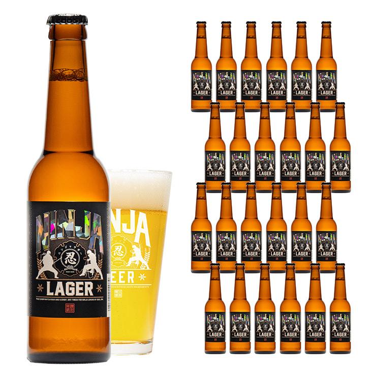 日本ビール ビール 忍者ラガー 330ml 24本 ラガービール 瓶 NINJA