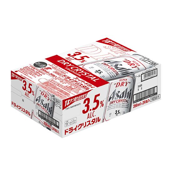 ビール アサヒ スーパードライ ドライクリスタル 350ml 24本 1ケース 3.5% アサヒビール 送料無料｜tokyo-syusui｜03