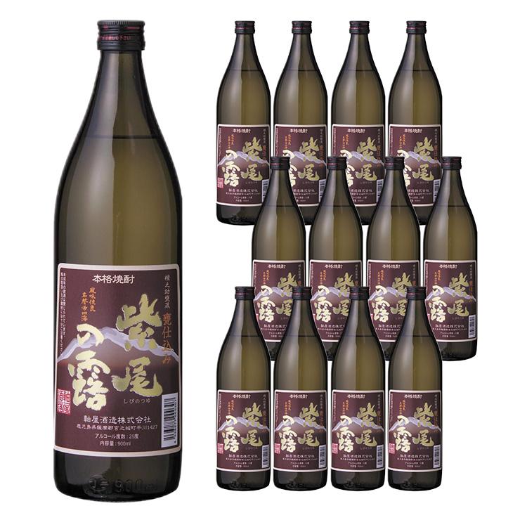 焼酎 芋焼酎 本格焼酎 軸屋酒造 乙25° 紫尾の露 芋 甕仕込み 900ml 12本 しびのつゆ 鹿児島 まとめ買い 送料無料_3