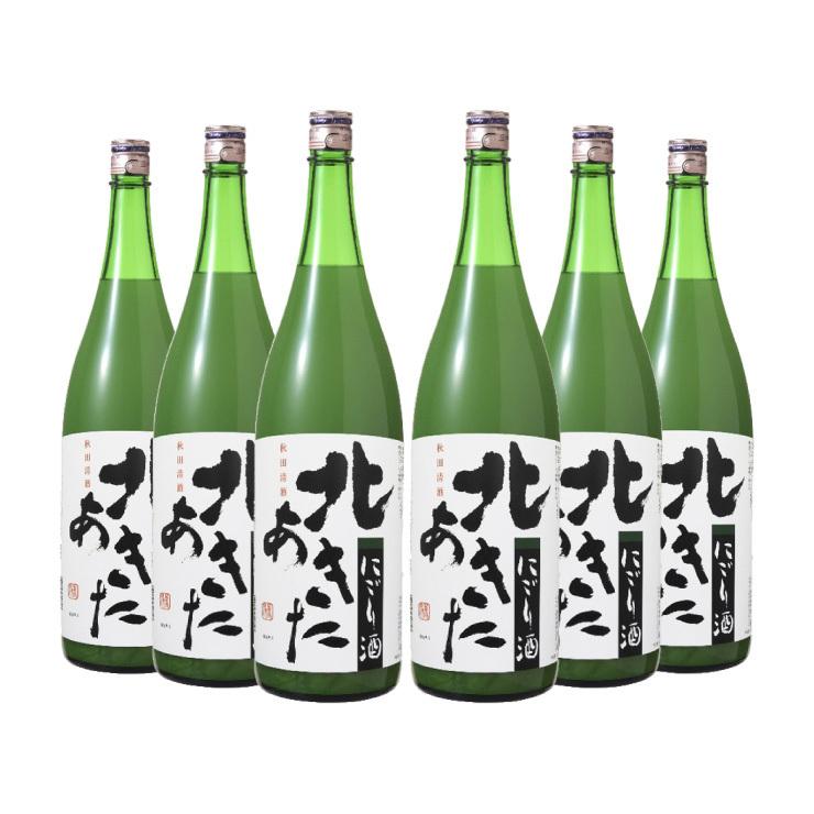 株)北鹿 北あきた にごり酒 1800ml 6本 日本酒 取り寄せ品 送料無料
