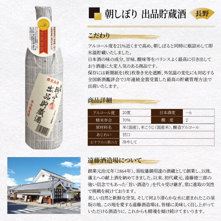 開店祝い 長野 日本酒 900ml 12本 出品貯蔵酒 朝しぼり 遠藤酒造場 送料無料 その他