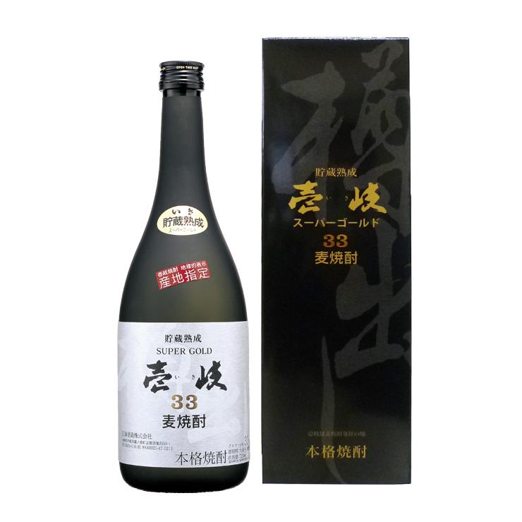 本格焼酎 麦焼酎 乙 33゜ 壱岐スーパゴールド カートン入り 720ml 12本 長崎 樽貯蔵 玄海酒造 送料無料 取り寄せ品_1