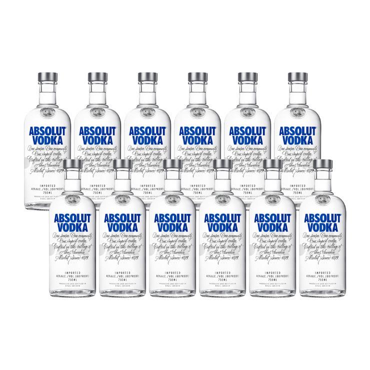 ペルノリカール アブソルート ウオッカ 750ml 12本 (1容れもの) 取り寄せ品 貨物輸送無料