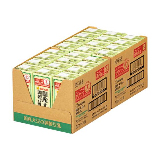 豆乳 マルサン 国産大豆の調製豆乳 200ml 24本 マルサンアイ 送料無料｜tokyo-syusui｜03
