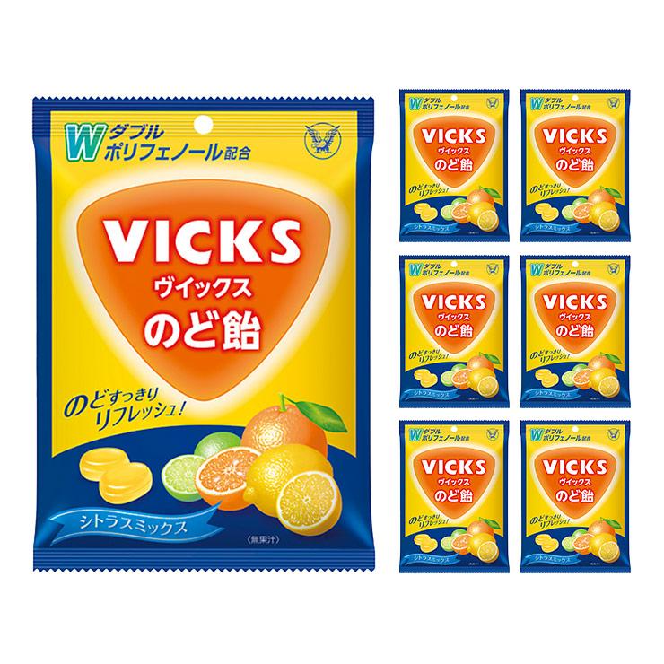 VICKS 大正製薬 ヴイックス のど飴 シトラスミックス 70g 6袋 風邪 の