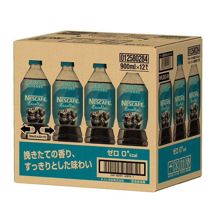 コーヒー ネスカフェ エクセラ ボトルコーヒー ほのかな甘さ ゼロ 0kcal 900ml 12本 アイスコーヒー ペットボトル 送料無料｜tokyo-syusui｜03