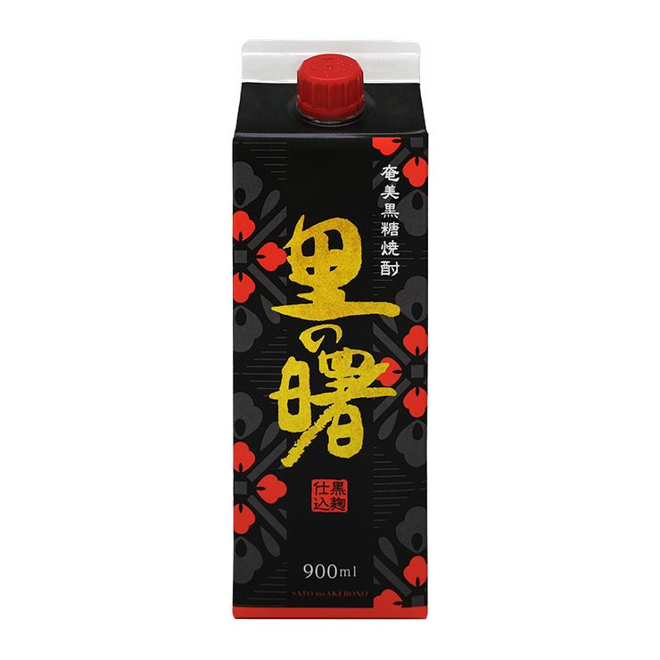 焼酎 黒糖焼酎 町田酒造 里の曙 黒麹 黒糖 パック 900ml 12本 黒糖 糖質ゼロ 奄美大島 炭酸割り 送料無料_1