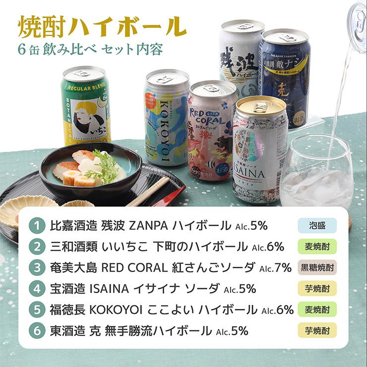 母の日 ギフト 2026 焼酎 ハイボール 焼酎ハイボール 6缶 飲み比べ