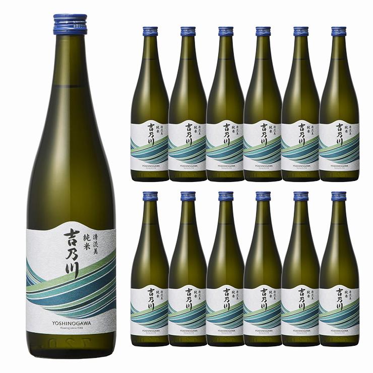 吉乃川 日本酒 清酒 清流美 純米 720ml 12本 純米 純米酒 新潟 地酒