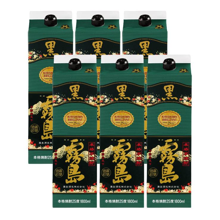 霧島酒造 乙 25度 黒霧島 芋 チューパック 1800ml 6本 芋焼酎 本格焼酎