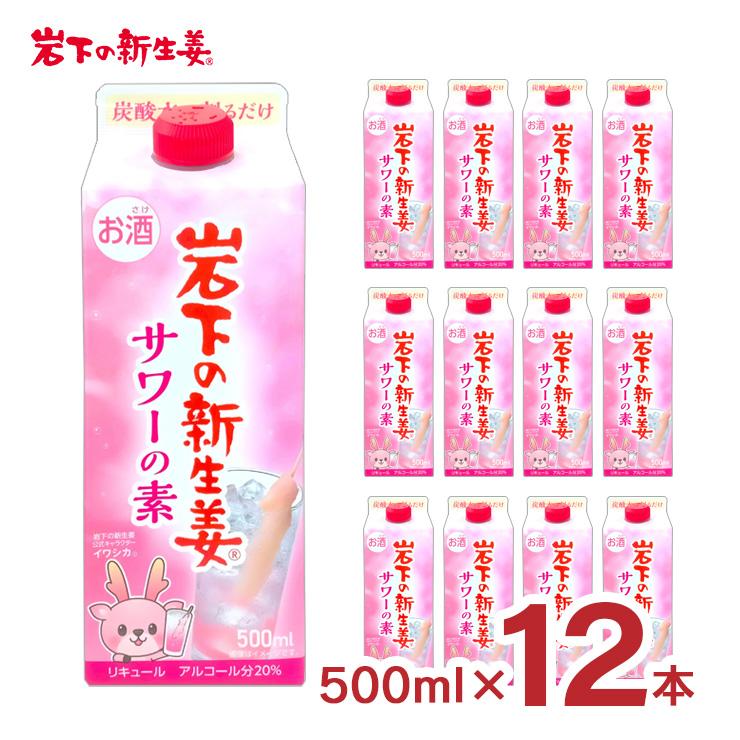 リキュール　コンクまとめ売り リキュール コンク 岩下の新生姜サワーの素 500ml 12本 20度 お酒 新