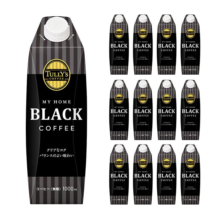 タリーズ MY  BLACK コーヒー 1000ml 9本セット TULLY'S COFFEE（タリーズ コーヒー） タリーズ コーヒー 珈琲 マイ
