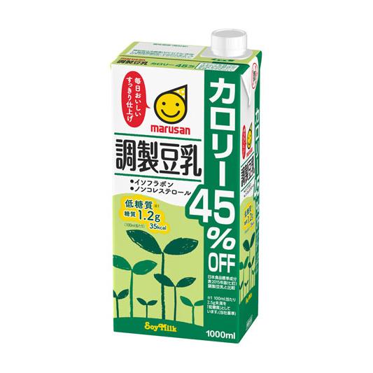 豆乳 マルサン 調製豆乳カロリー45％オフ 1000ml 24本 マルサンアイ 送料無料｜tokyo-syusui｜02