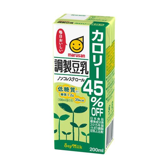 豆乳 マルサン 調製豆乳カロリー45％オフ 200ml 72本 マルサンアイ 低糖質 送料無料｜tokyo-syusui｜02