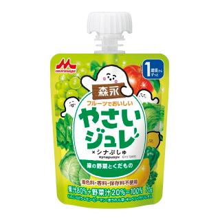 ジュレ 森永 野菜ジュレ フルーツでおいしいやさいジュレ 緑の野菜とくだもの 70g 18個 おやつ パウチ 野菜 こども 送料無料 取り寄せ品｜tokyo-syusui｜02