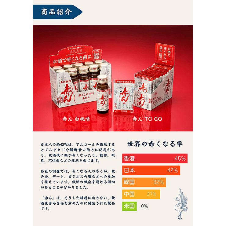 お酒で赤くなる前に 飲むサプリ 赤ん TO GO 2.4g 20袋 1箱 サプリメント 令和製薬 |  | 01