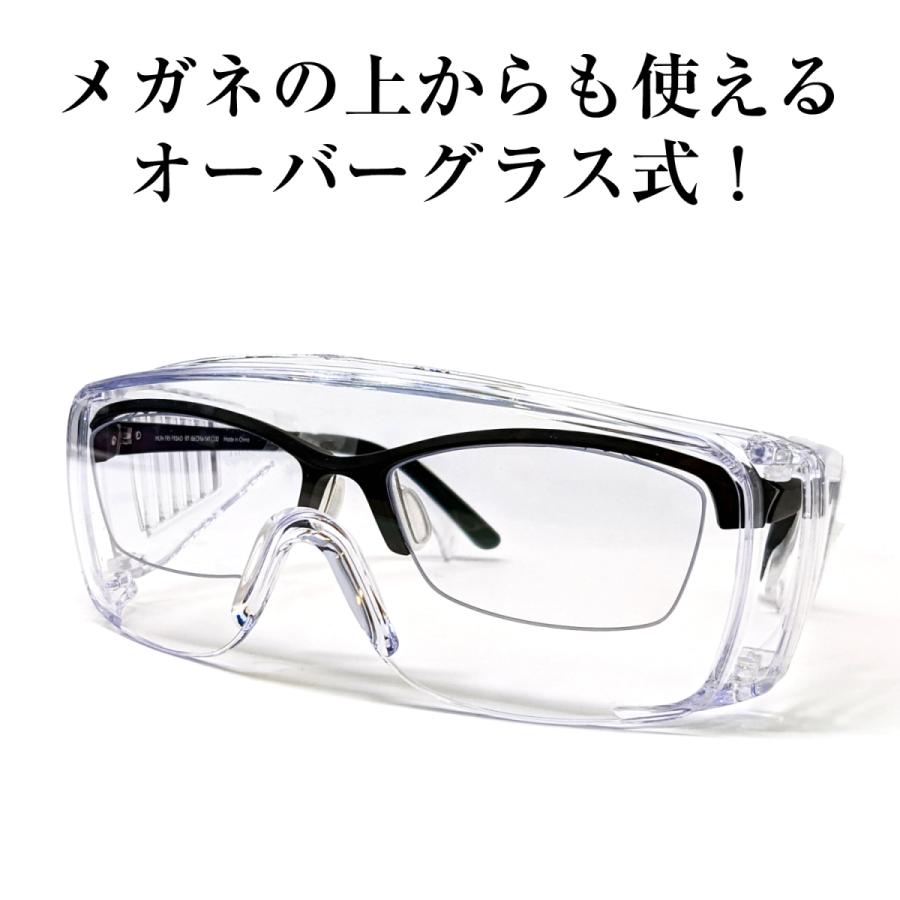 POLARIS 介護などにオススメ 飛沫防止 曇らない 保護メガネ メガネの上