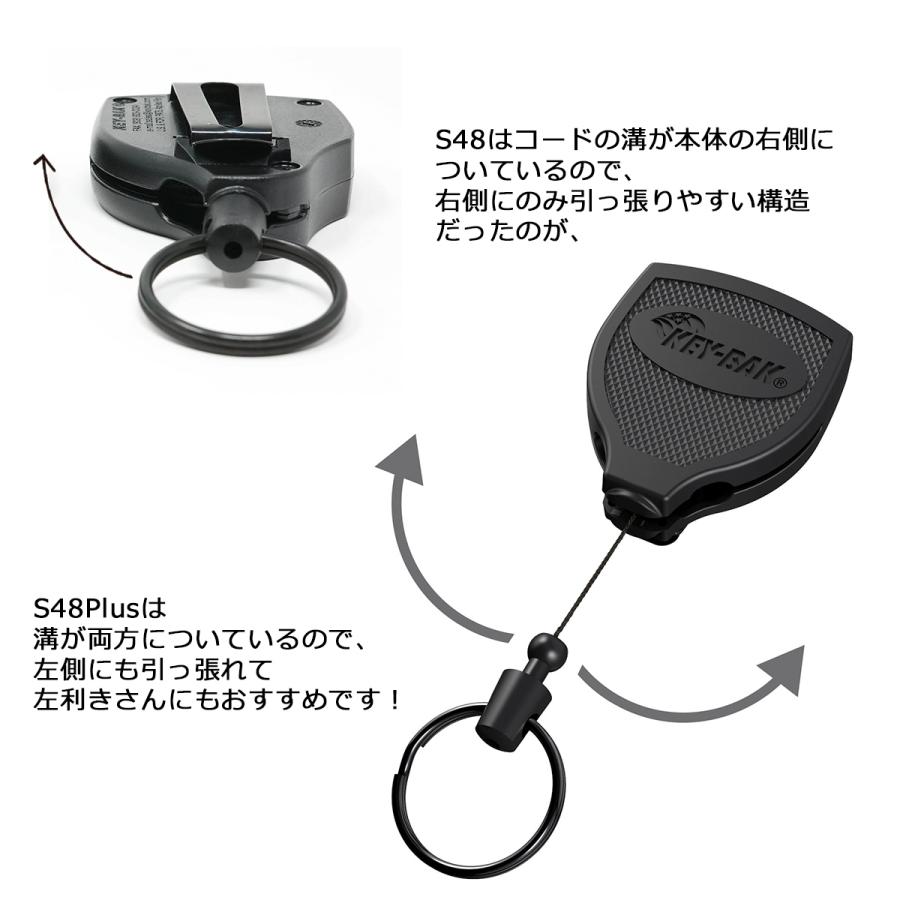 KEY-BAK（キーバック） KEY-BAK S48Plus DXタイプ リール キーホルダー