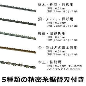 精密自在型 糸鋸 のこぎり 鋸 ドイツ製 替刃 5種類付属 いとのこ 