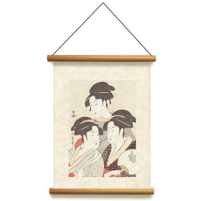 真作 江戸文政期 浮世絵師 柳川重信 作『河豚の美人と水母の共』摺物(江戸版) 真作 江戸文政期 浮世絵師 柳川重信 作『河豚の美人と水母の共』摺物