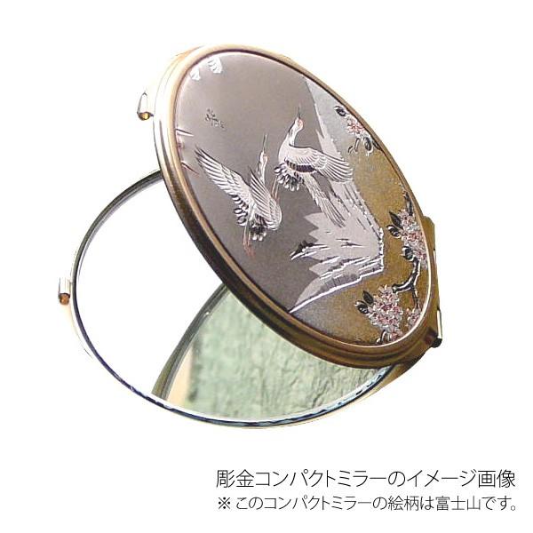 新版新版日本のおみやげ 和雑貨 和小物 外国人へのプレゼント 彫金コンパクトミラー（丸）／富士山 手鏡