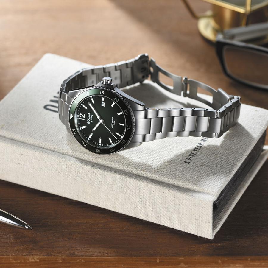 BOCCIA 腕時計 3608-02 チタン 革/QZ ボッチア ドイツ製 BOCCIA 腕時計 3608-02 チタン 革/QZ ボッチア ドイツ製