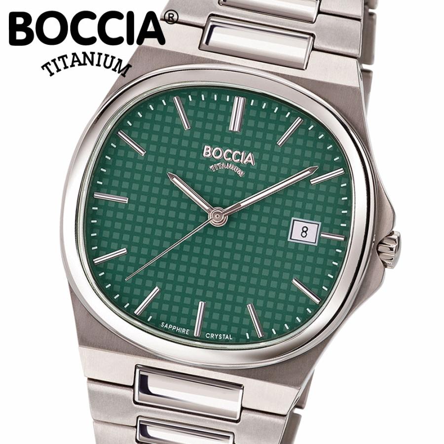 ボッチア 腕時計 メンズ BOCCIA TITANIUM Slim 3657-03 クォーツ 日本  