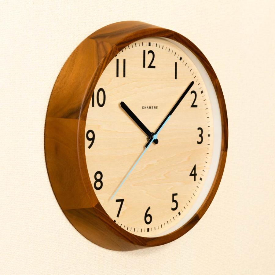 シャンブル 掛け時計 CHAMBRE DROP CLOCK WALNUT CH-039WN 電波時計 掛け時計 日本製 模様替え ウォール クロック 壁掛け時計 壁かけ時計 インテリア 木目調｜tokyo-watchstyle｜03