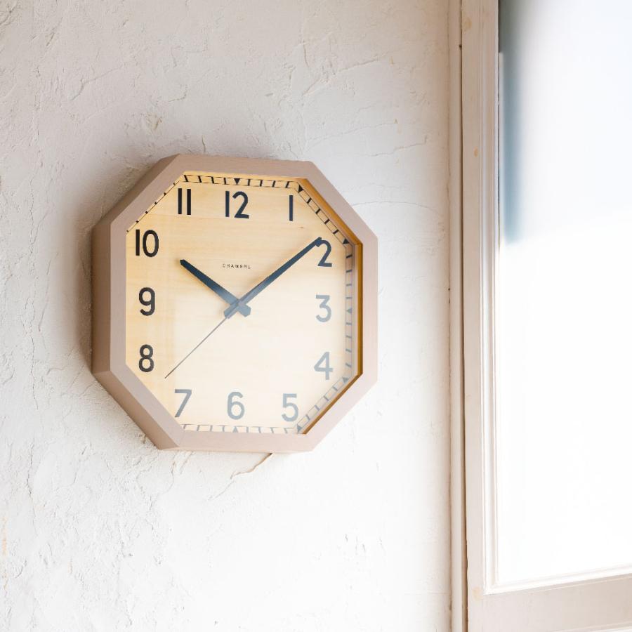 シャンブル 掛け時計 CHAMBRE OCTAGON CLOCK GRAY CH-054GY 日本製