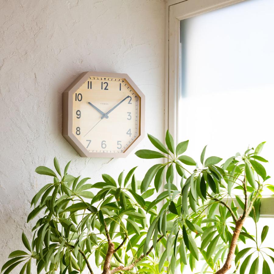 シャンブル 掛け時計 CHAMBRE OCTAGON CLOCK GRAY CH-054GY 日本製