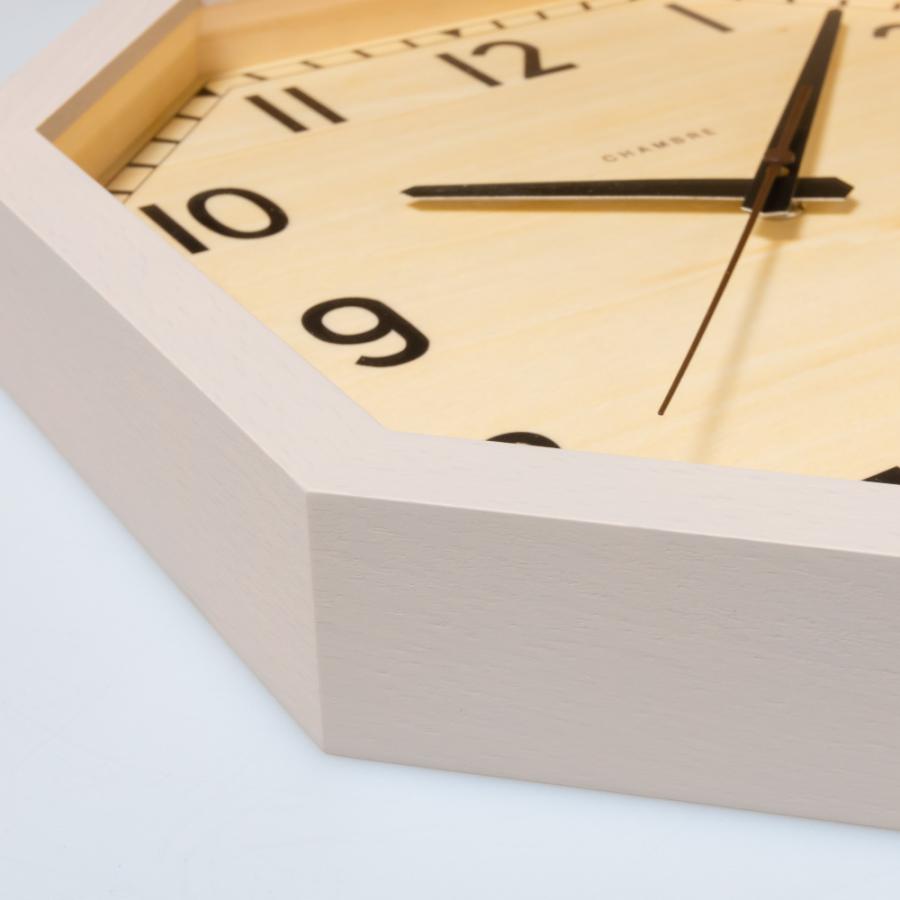 シャンブル 掛け時計 CHAMBRE OCTAGON CLOCK GRAY CH-054GY 日本製