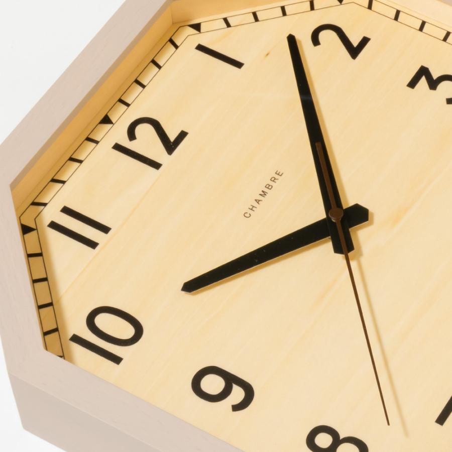 シャンブル 掛け時計 CHAMBRE OCTAGON CLOCK GRAY CH-054GY 日本製