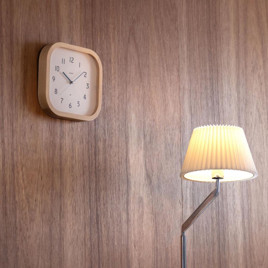 シャンブル 壁掛け時計 CHAMBRE Calme CLOCK NATURAL STYLE CH-068NA 静か 音がしない 木製 木目調 ...