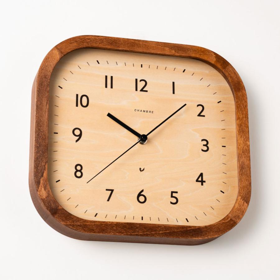 シャンブル 壁掛け時計 CHAMBRE Calme CLOCK VINTAGE STYLE CH-068VG 静か 音がしない 木製 木目調 ...