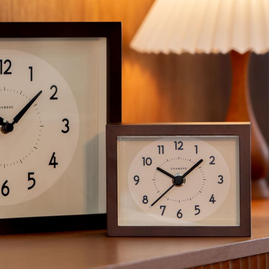 シャンブル 置き時計 CHAMBRE ひのきの置き時計 DARK BROWN CH-070DB