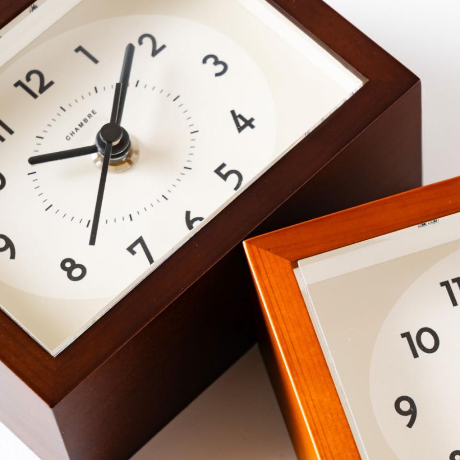 シャンブル 置き時計 CHAMBRE ひのきの置き時計 DARK BROWN CH-070DB