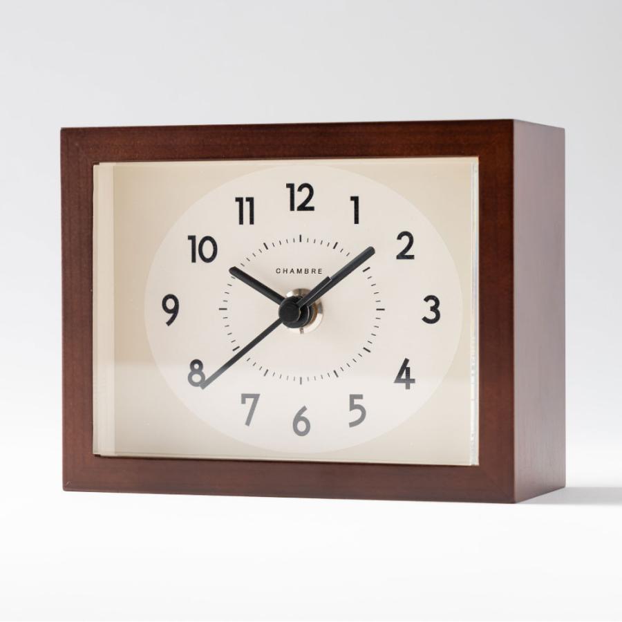 シャンブル 置き時計 CHAMBRE ひのきの置き時計 DARK BROWN CH-070DB