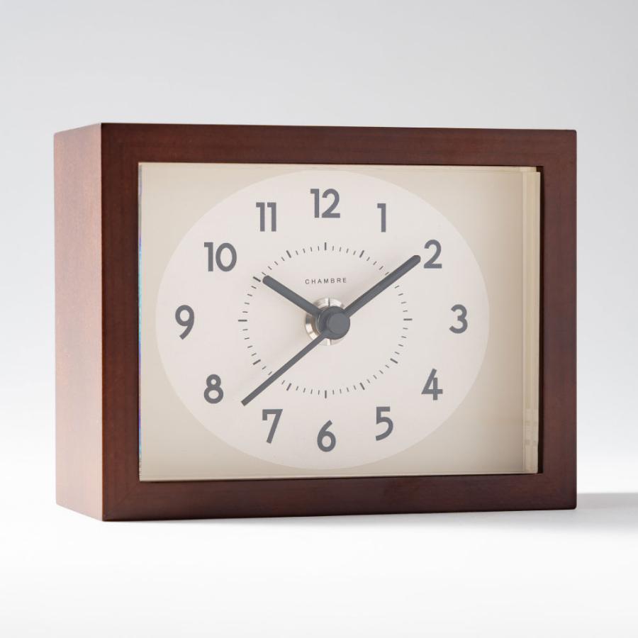 シャンブル 置き時計 CHAMBRE ひのきの置き時計 DARK BROWN CH-070DB