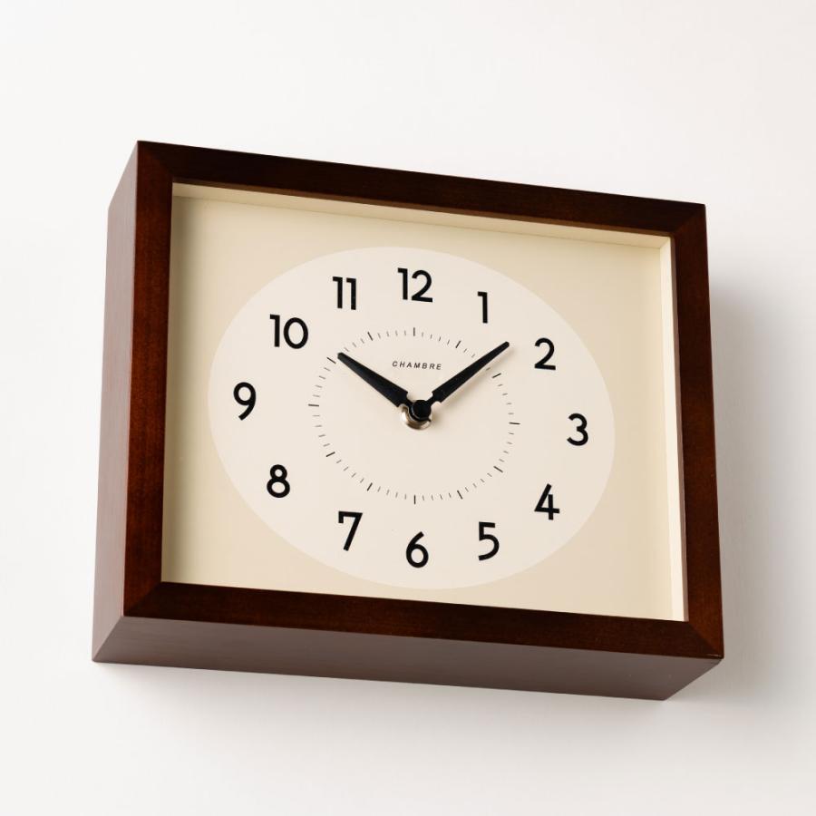 シャンブル 壁掛け時計 CHAMBRE ひのきの掛け時計 DARK BROWN CH-071DB