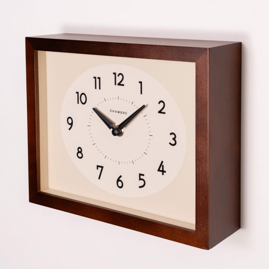 シャンブル 壁掛け時計 CHAMBRE ひのきの掛け時計 DARK BROWN CH-071DB
