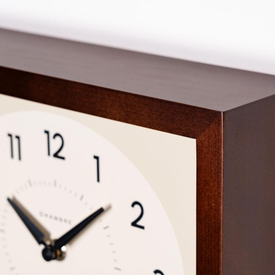 シャンブル 壁掛け時計 CHAMBRE ひのきの掛け時計 DARK BROWN CH-071DB